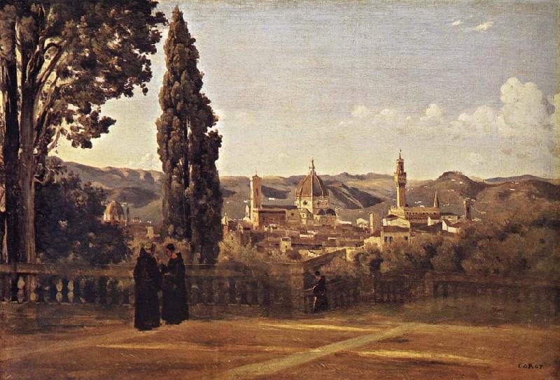 Corot Camille Florence Since the Gardens of Boboli